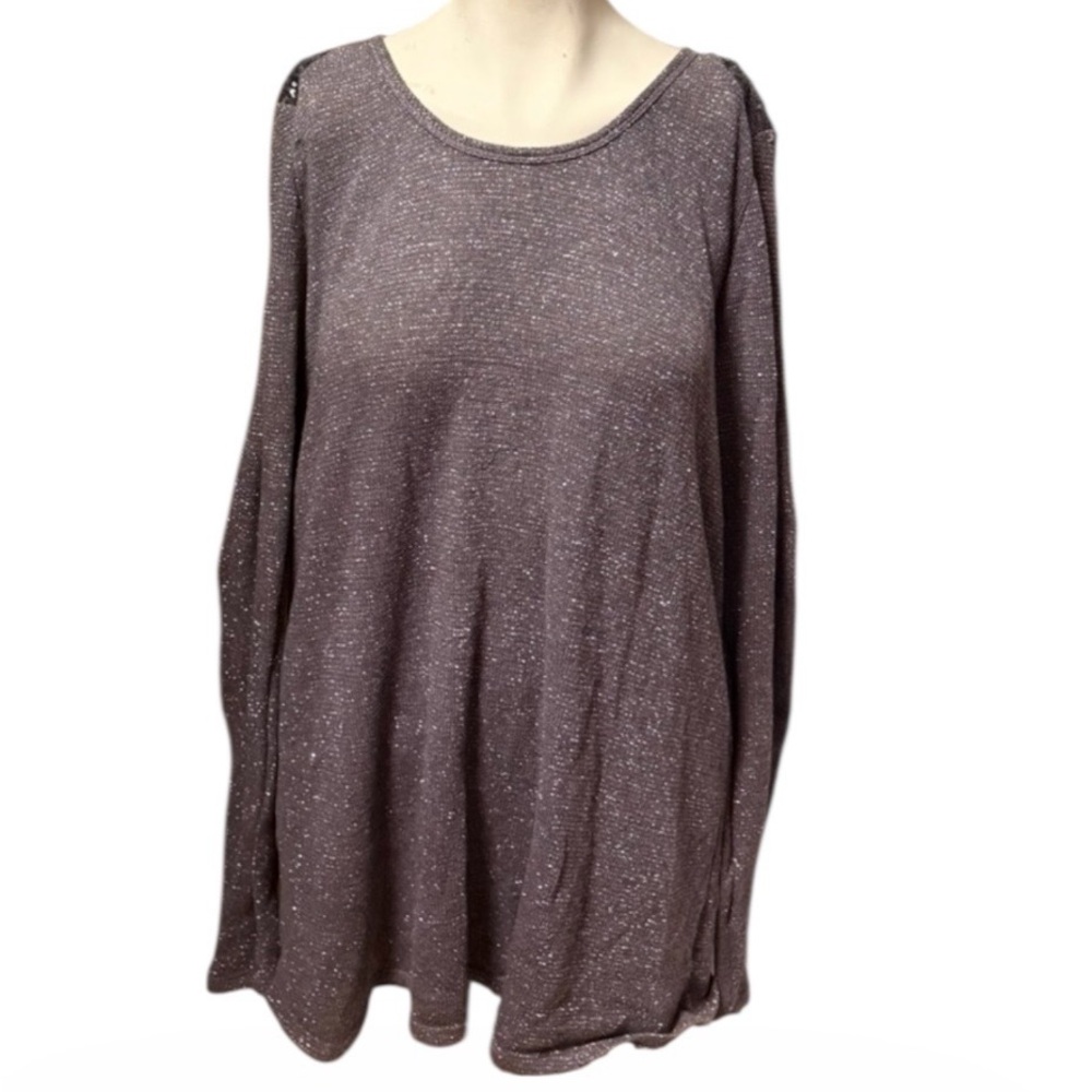 Studio Y ~ Women’s ~ Top ~ XXL ~ Blouse ~ 2X ~ Long Sleeves ~ Metallic